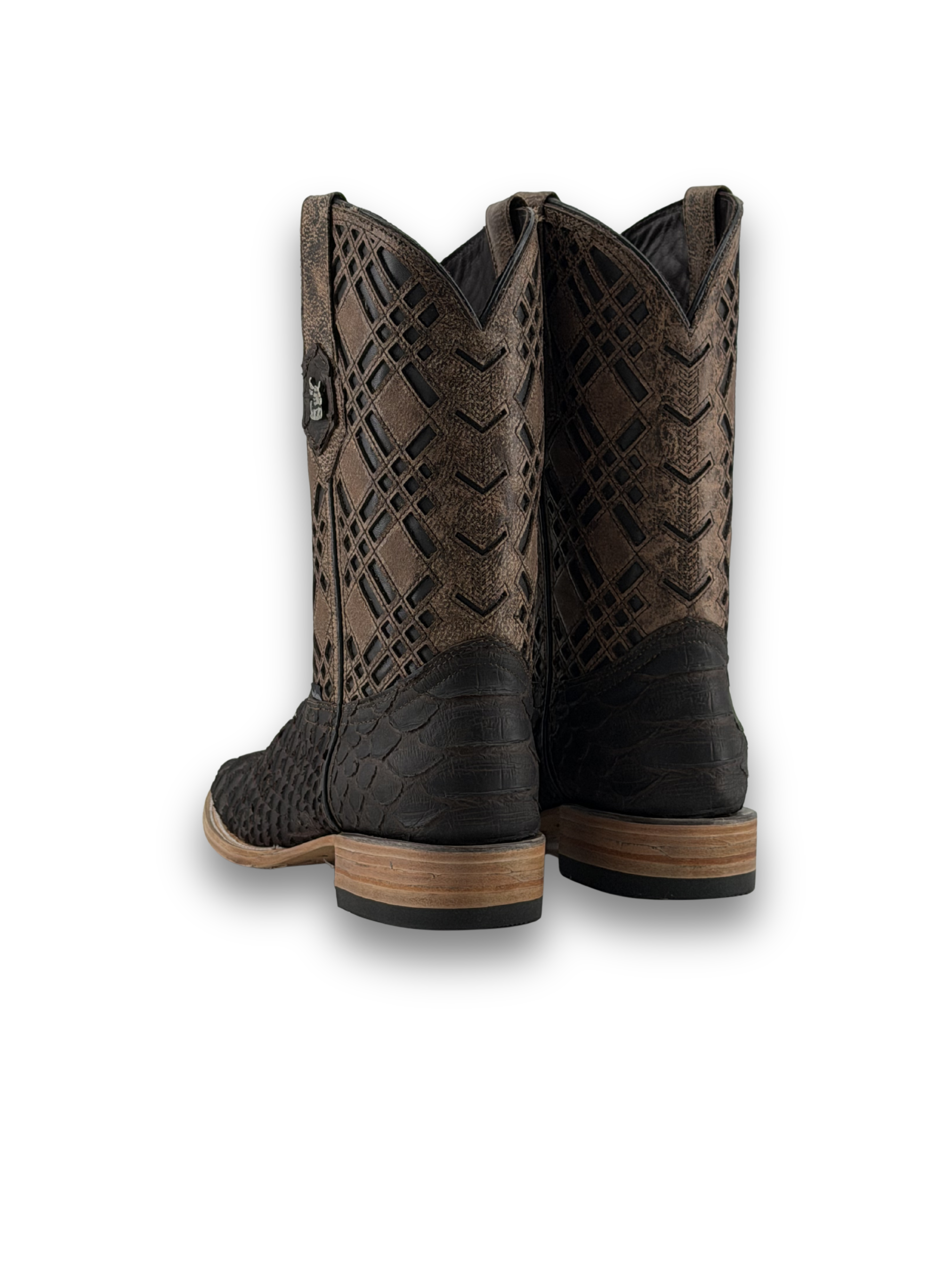Bradley Shelby Matte Python Square Toe Cowboy Boot