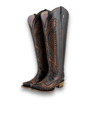 Stacy Tall Wide Calf Snip Toe Cowgirl Boot