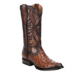 Cuadra CU303 MN Moroni Chestnut Ostrich Laser & Embroidery Round Toe