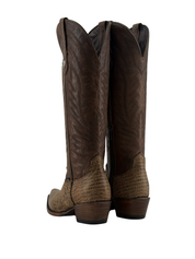 Mirabella Tall Lizard Snip Toe Cowgirl Boot