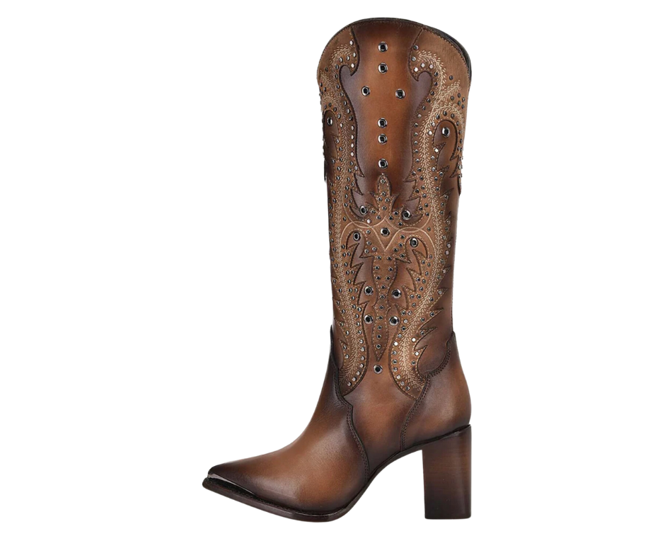 Women Cuadra CU763 LD Satro Sand Overlay & Embroidery  & Studs  Pointed  Toe