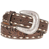Western Ariat Floral Tooled Laced Belt