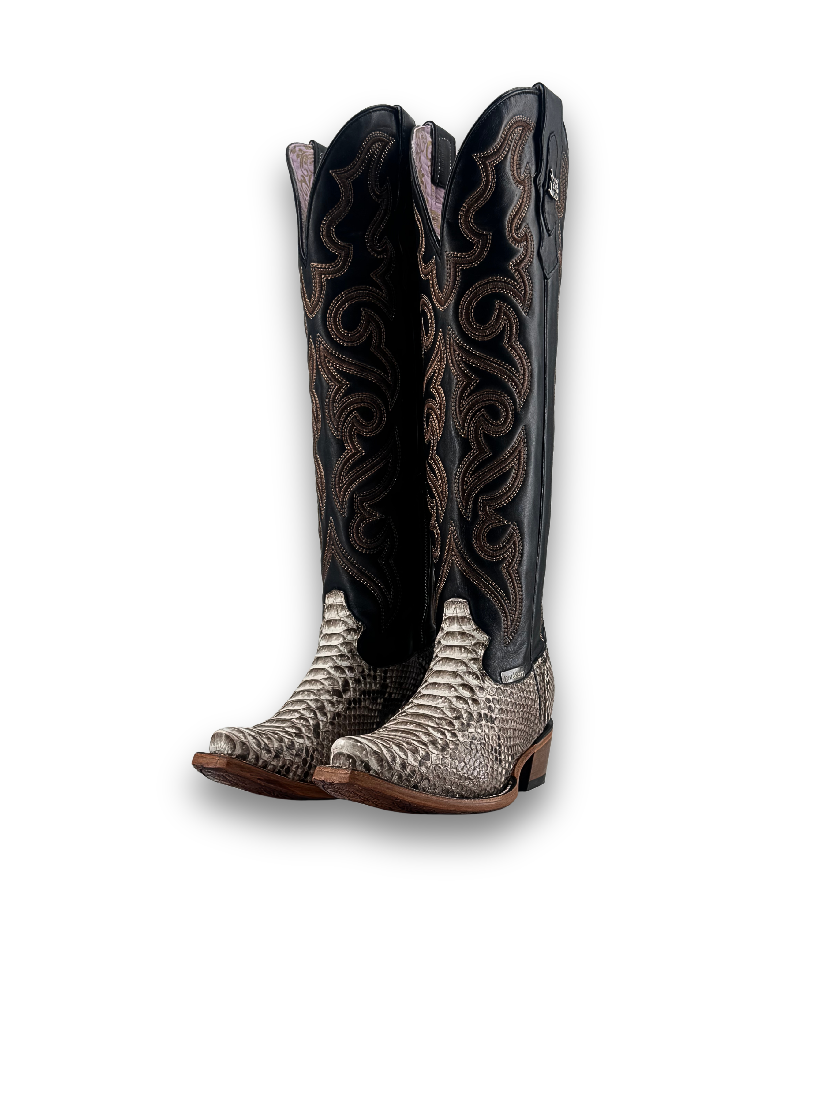 Ariana Python Tall Snip Toe Cowgirl Boot