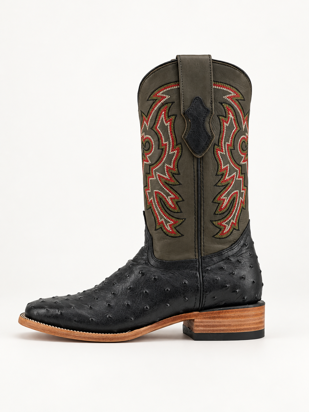 Ranch Industry Ostrich Square Toe Cowboy Boot