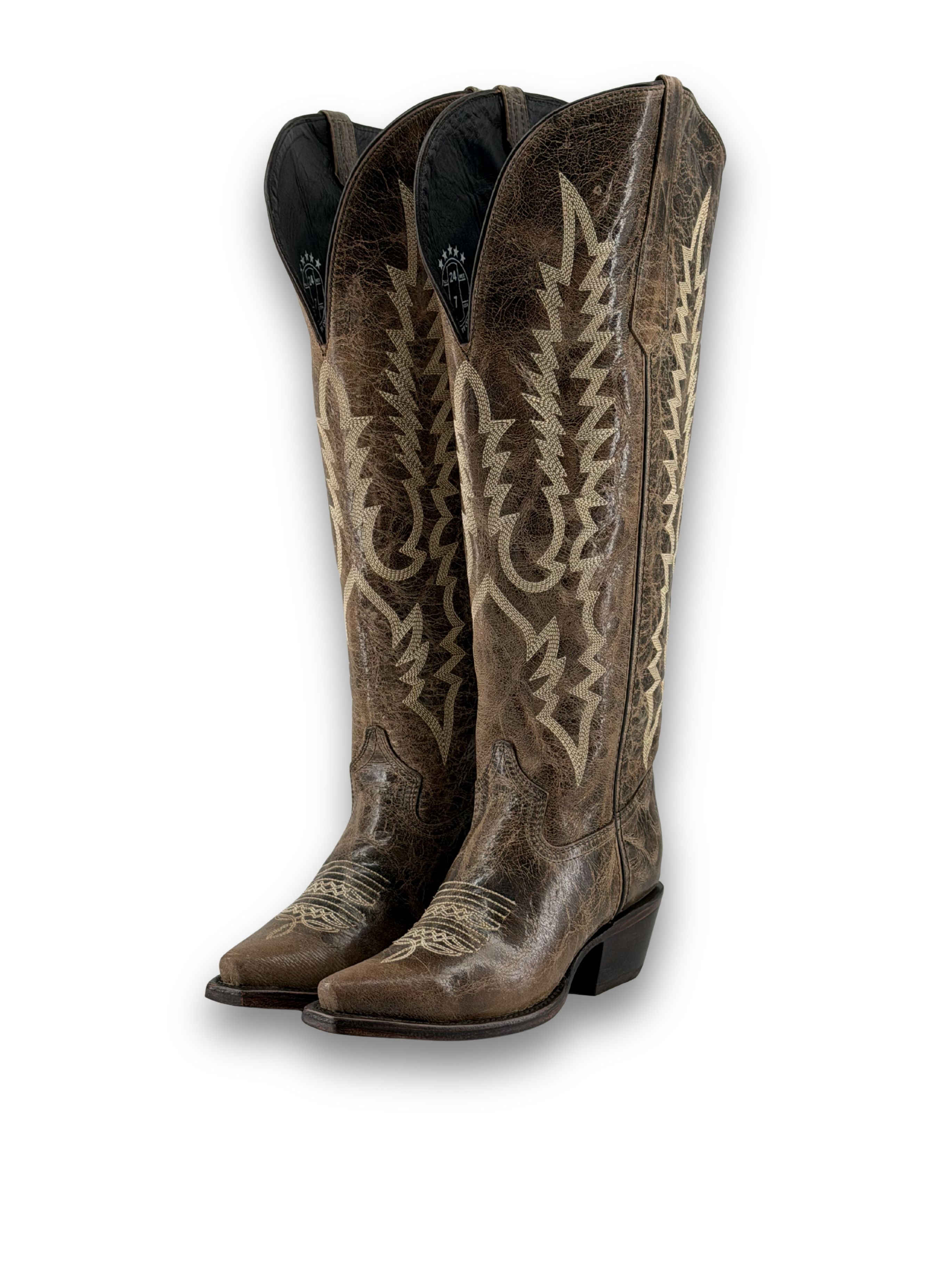 Kaylee Tall Wide Calf Friendly Snip Toe Cowgirl Boot