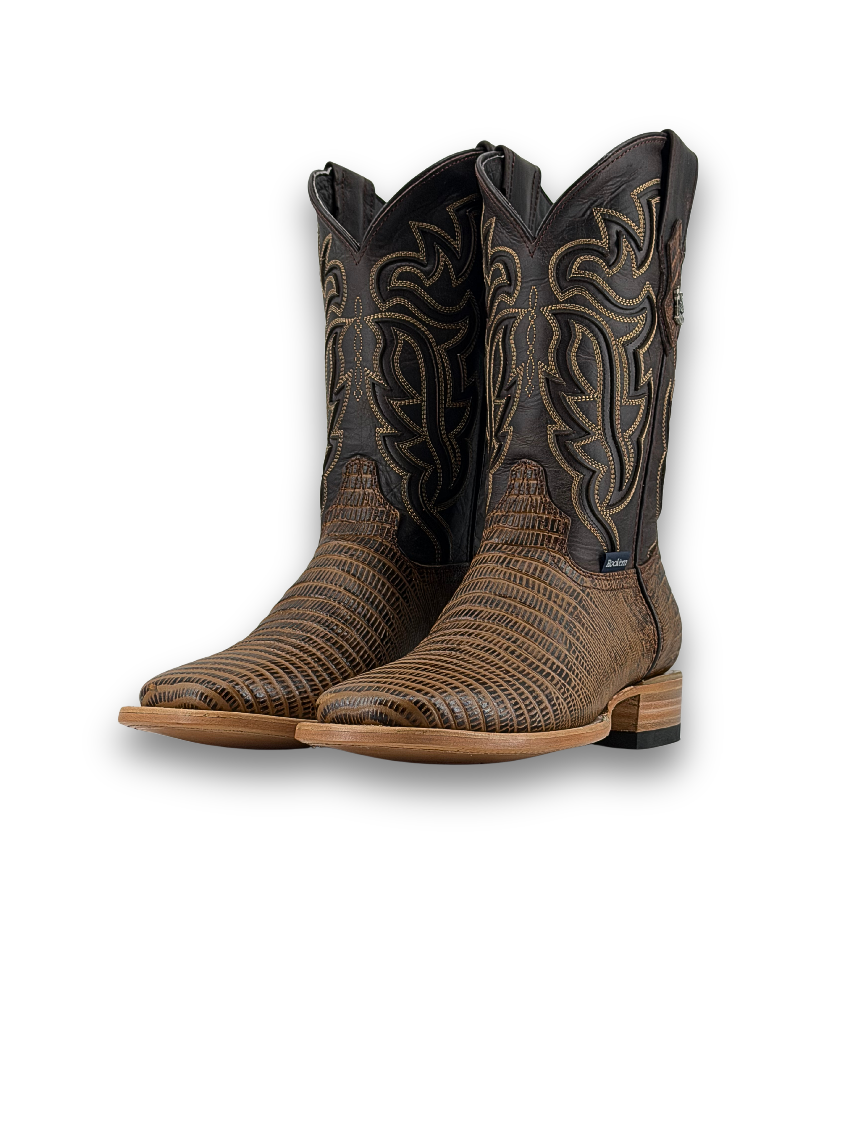 Bruce Lizard Square Toe Cowboy Boot