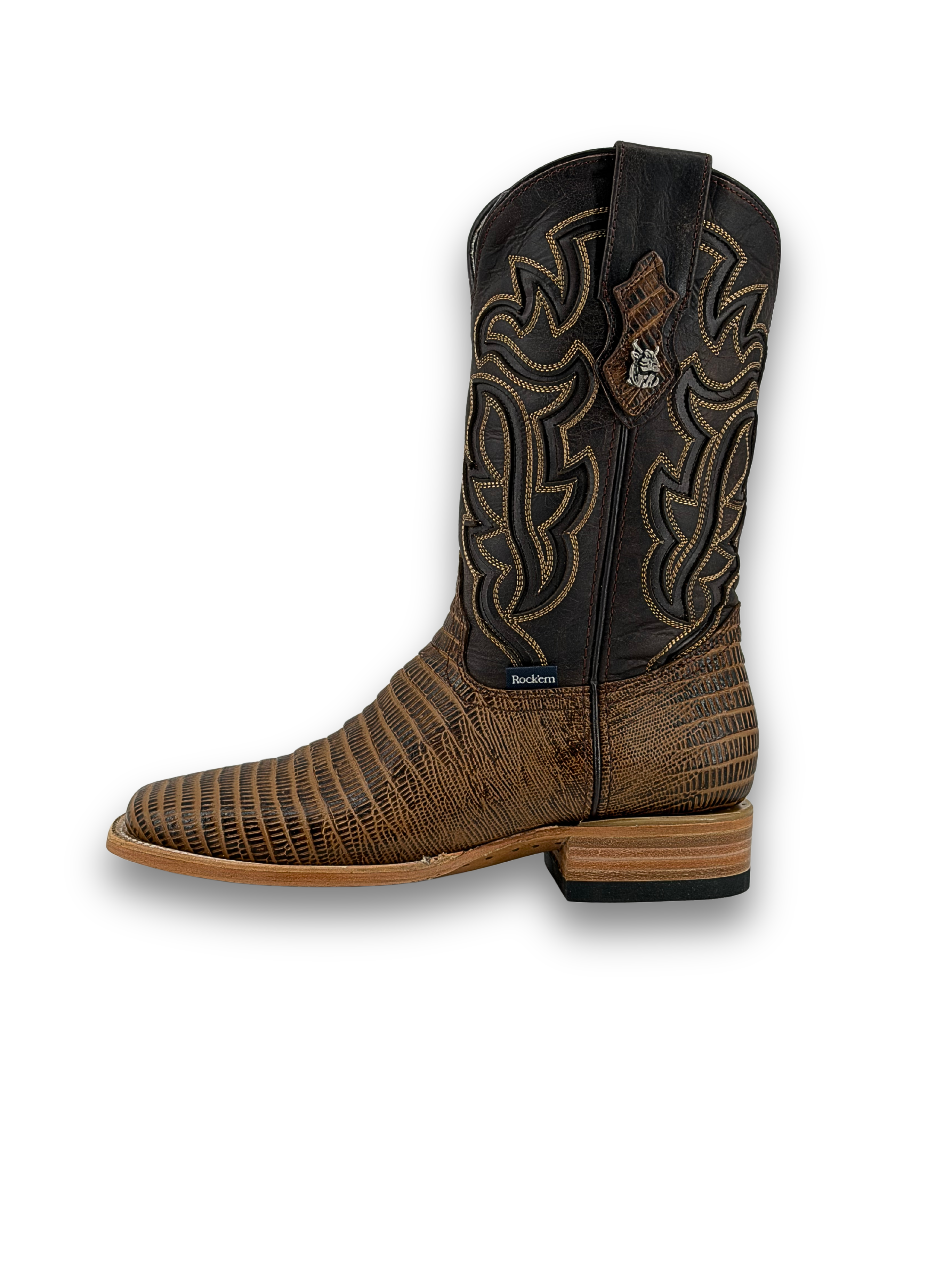 Bruce Lizard Square Toe Cowboy Boot