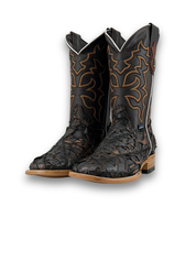 Lucas Exotic Pirarucu Patchwork Square Toe Cowboy Boot