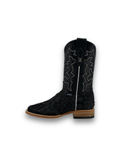 Lucas Exotic Pirarucu Patchwork Square Toe Cowboy Boot
