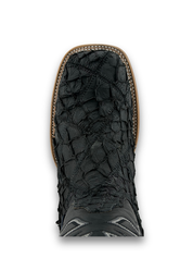 Lucas Exotic Pirarucu Patchwork Square Toe Cowboy Boot