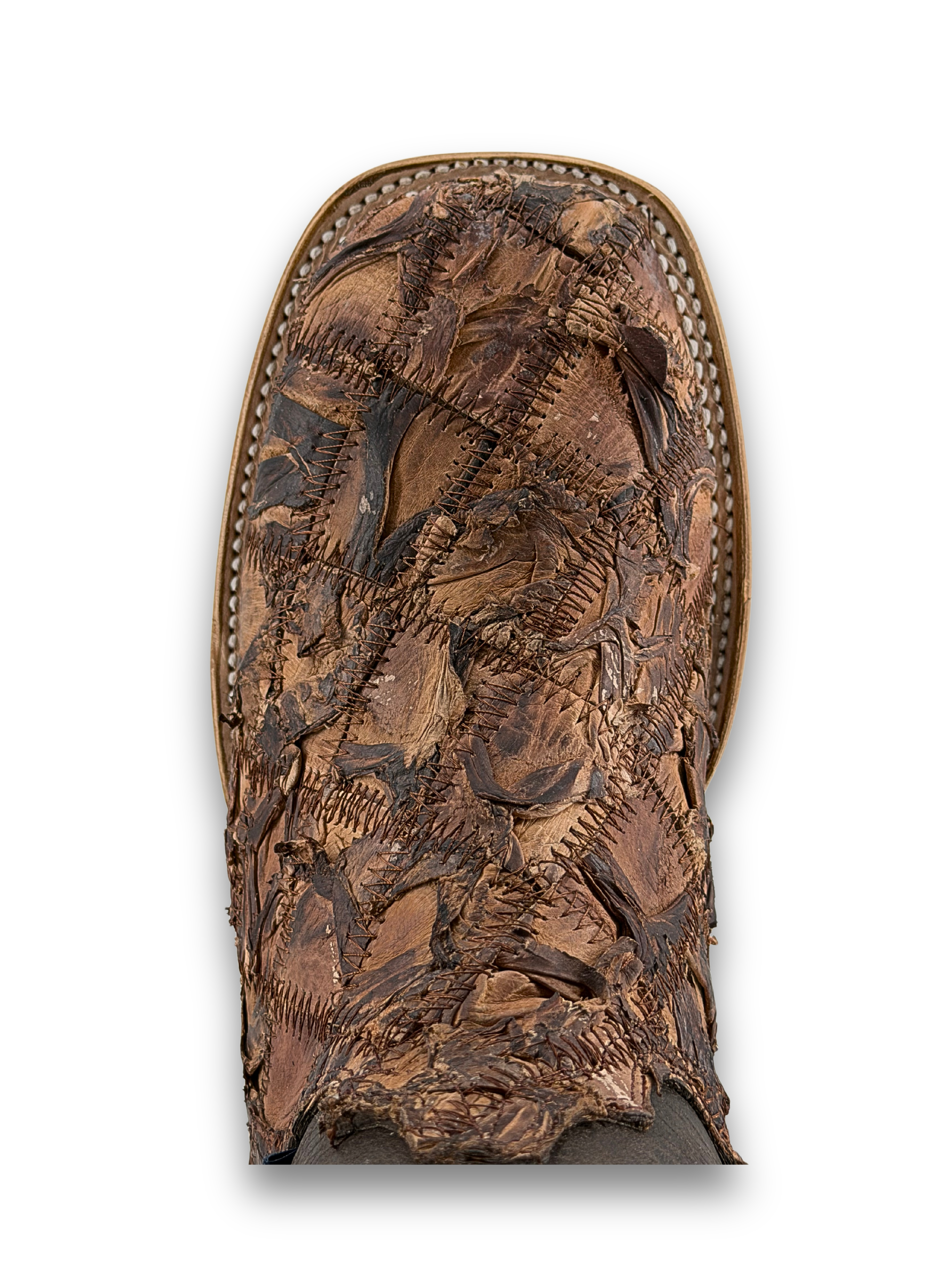 Lucas Exotic Pirarucu Patchwork Square Toe Cowboy Boot