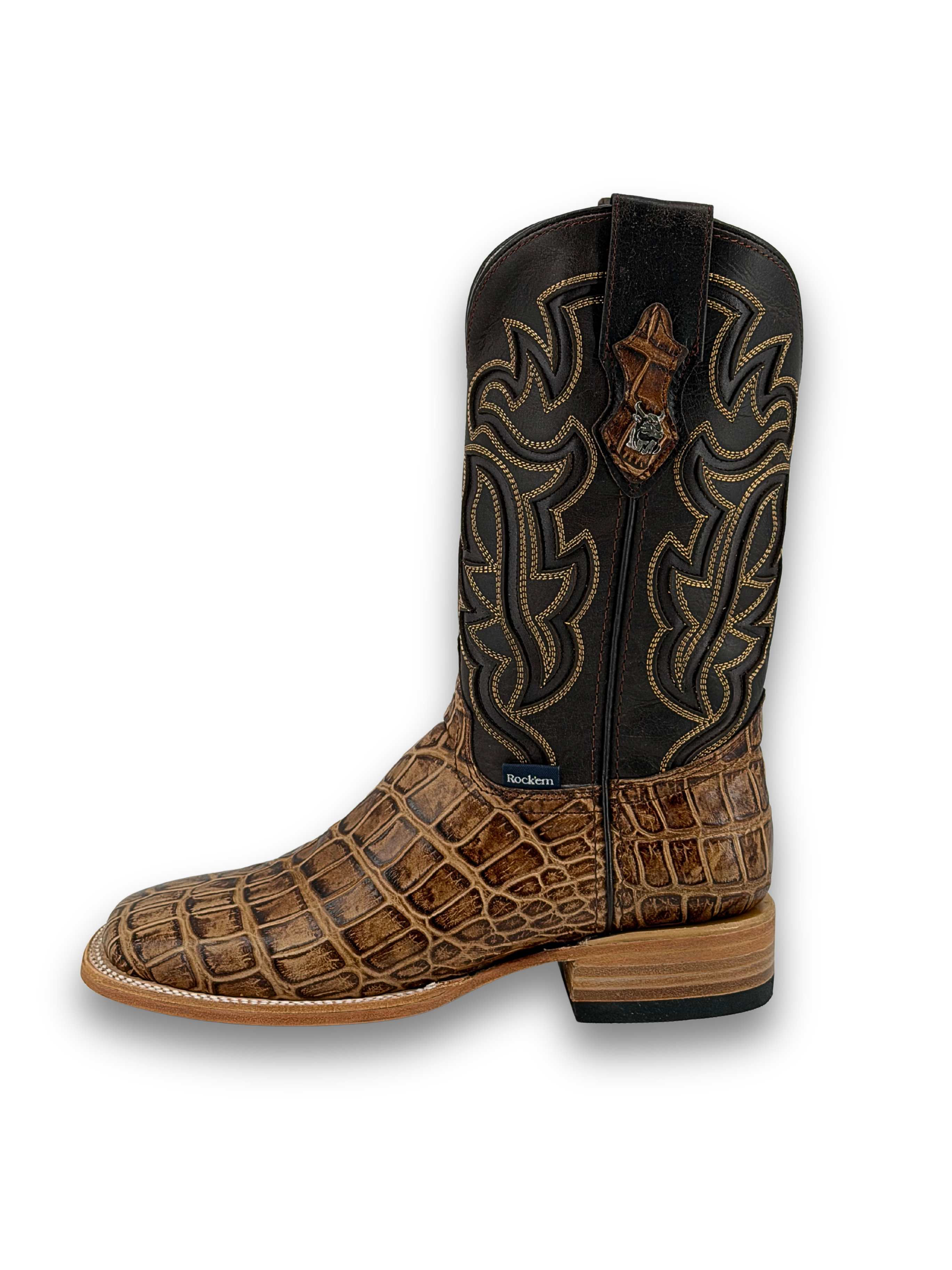 Bruce Alligator Square Toe Cowboy Boot