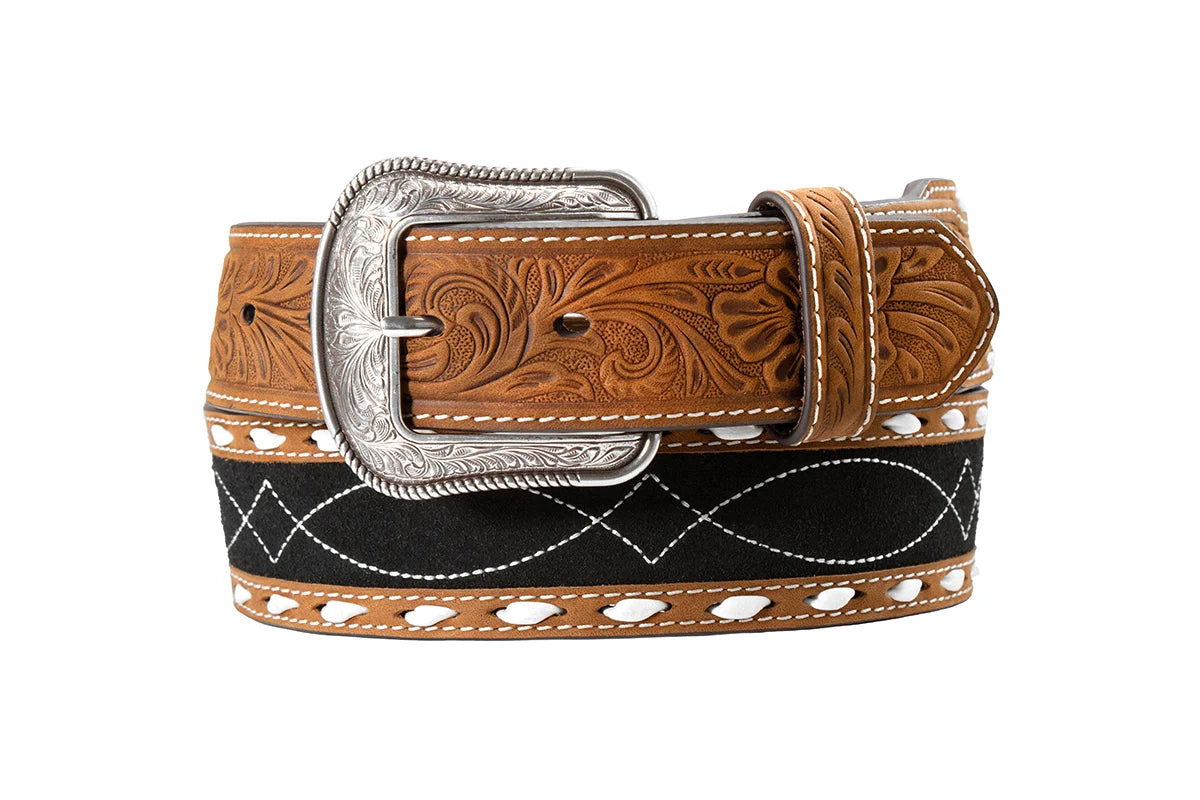 3D Men's Rough-out Inlay Western Belt