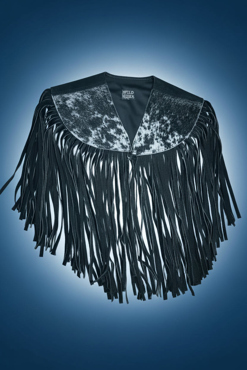 Cowhide Round Fringe Vest