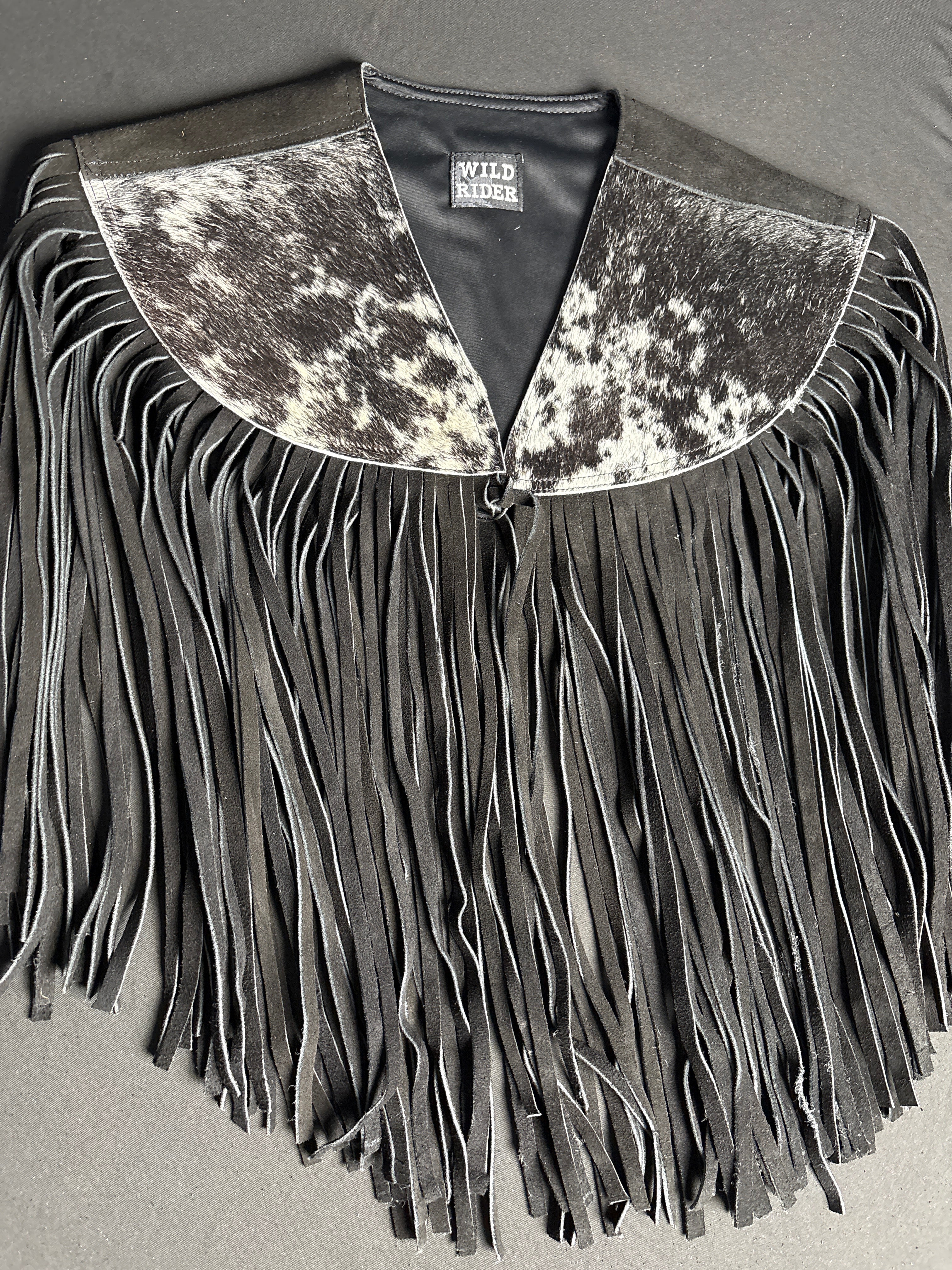 Cowhide Round Fringe Vest