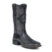 Cuadra CU977 MN Python Embroidery & Laser & Woven Square Toe Cowboy Boot
