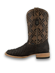 Bradley Shelby Matte Python Square Toe Cowboy Boot