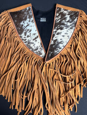 Cowhide Diamond Fringe Vest