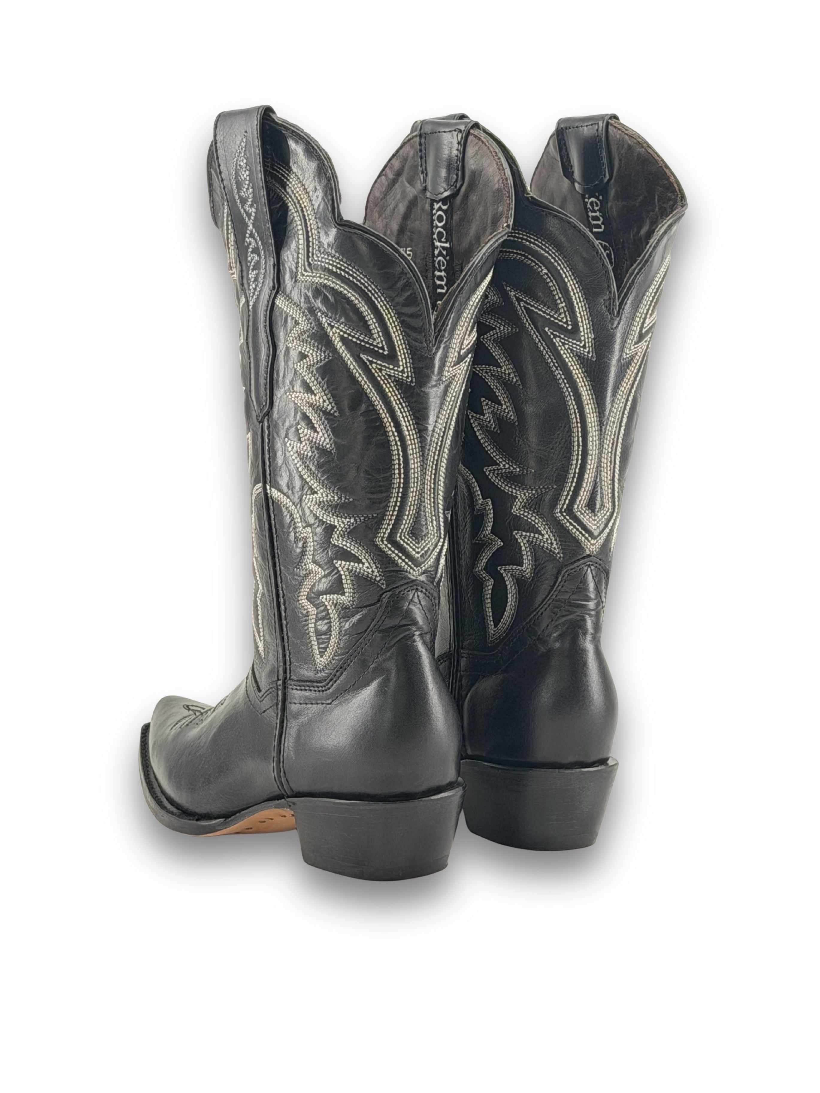 Mia Wide Calf Snip Toe Cowgirl Boot