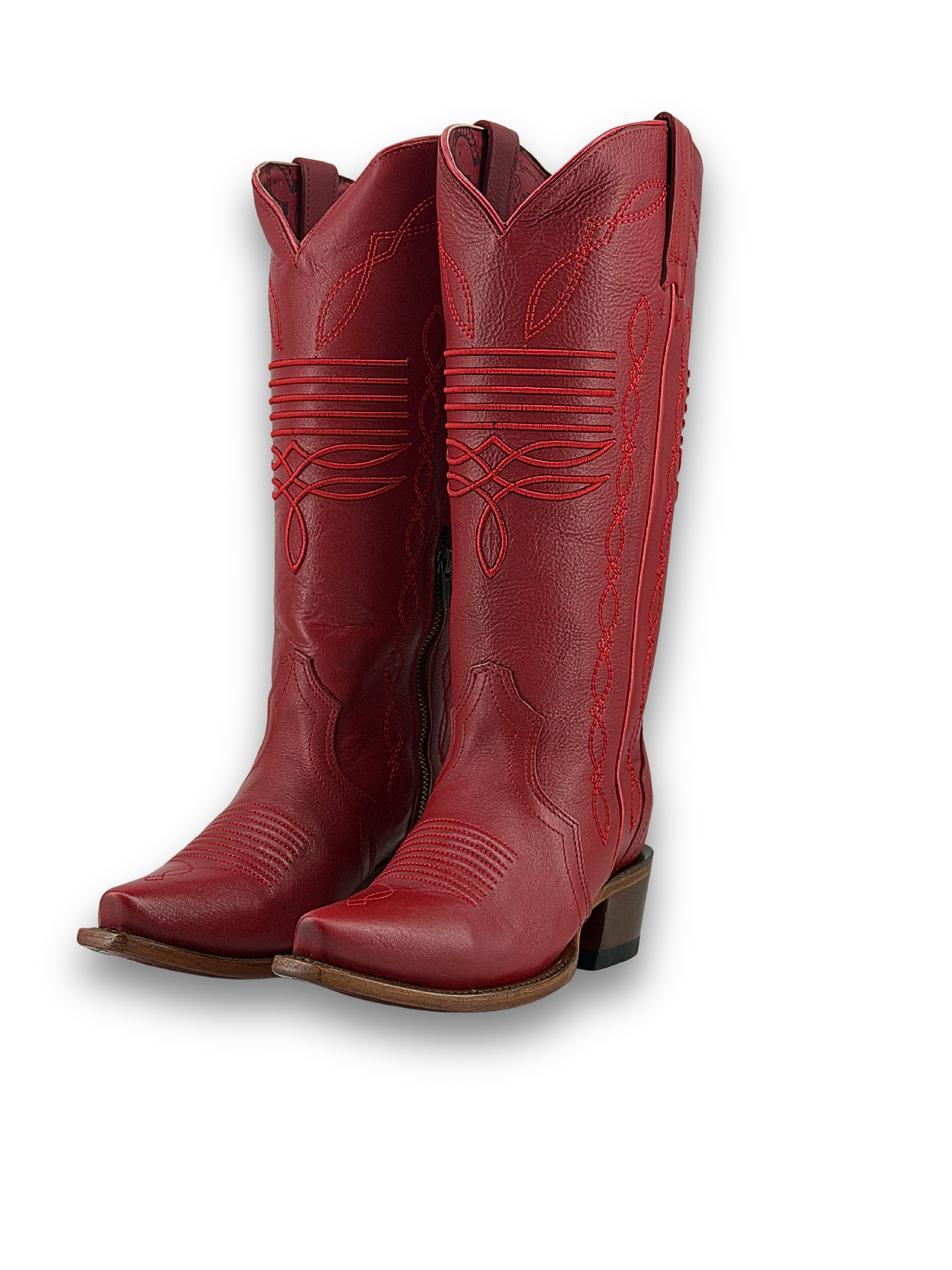Dalia Midi Red Bottom Snip Toe Cowgirl Boot
