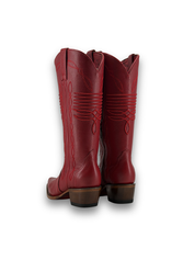 Dalia Midi Red Bottom Snip Toe Cowgirl Boot