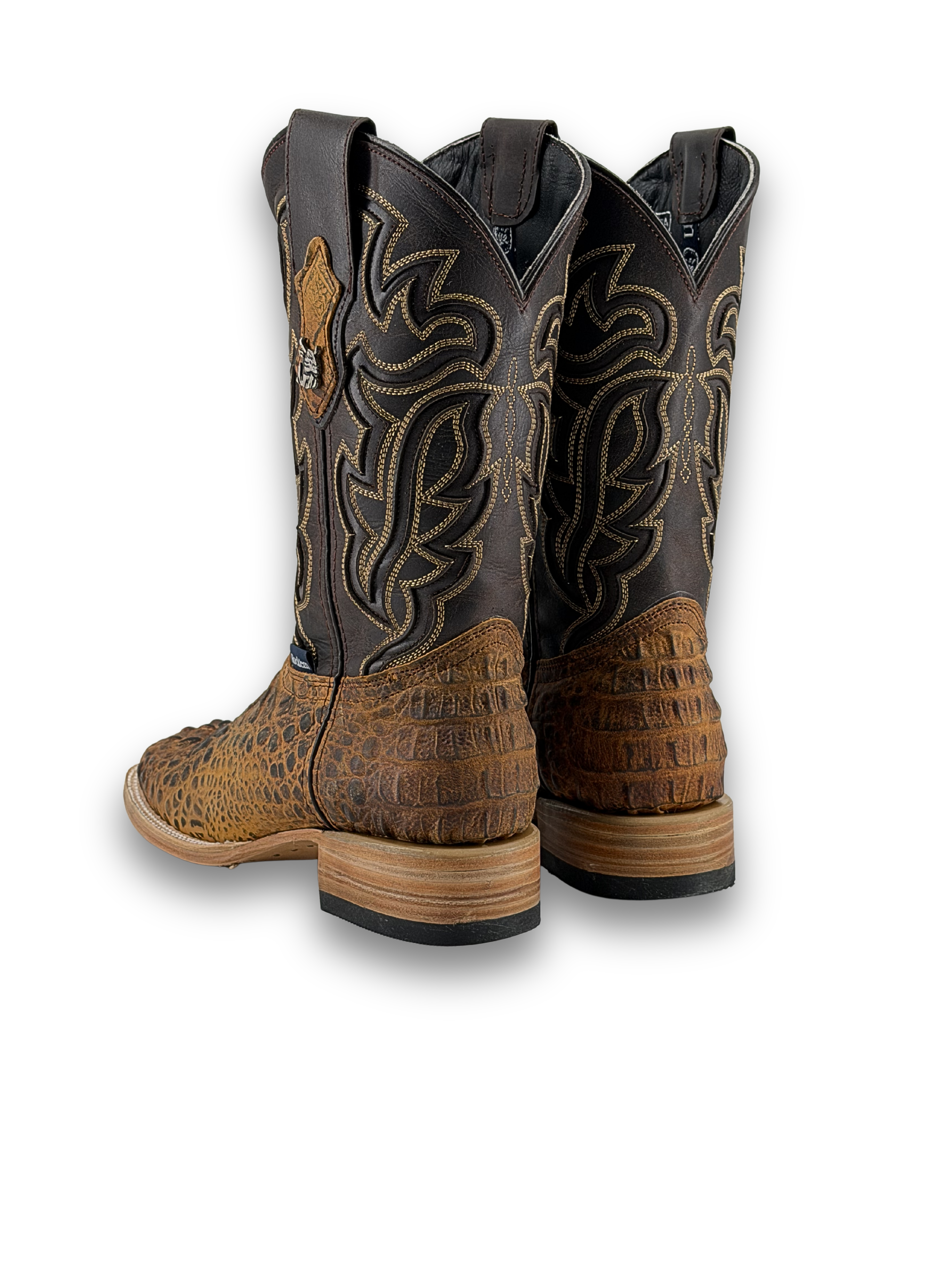 Bruce Matte Caiman Hornback Square Toe Cowboy Boot