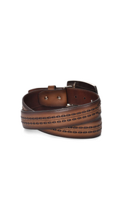 Cuadra BC243 Hand-painted engraved honey western leather belt