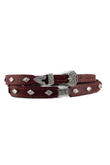 Diamond Leather Hat  Band