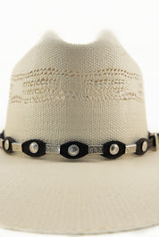 Western Silver Concho Hat Band