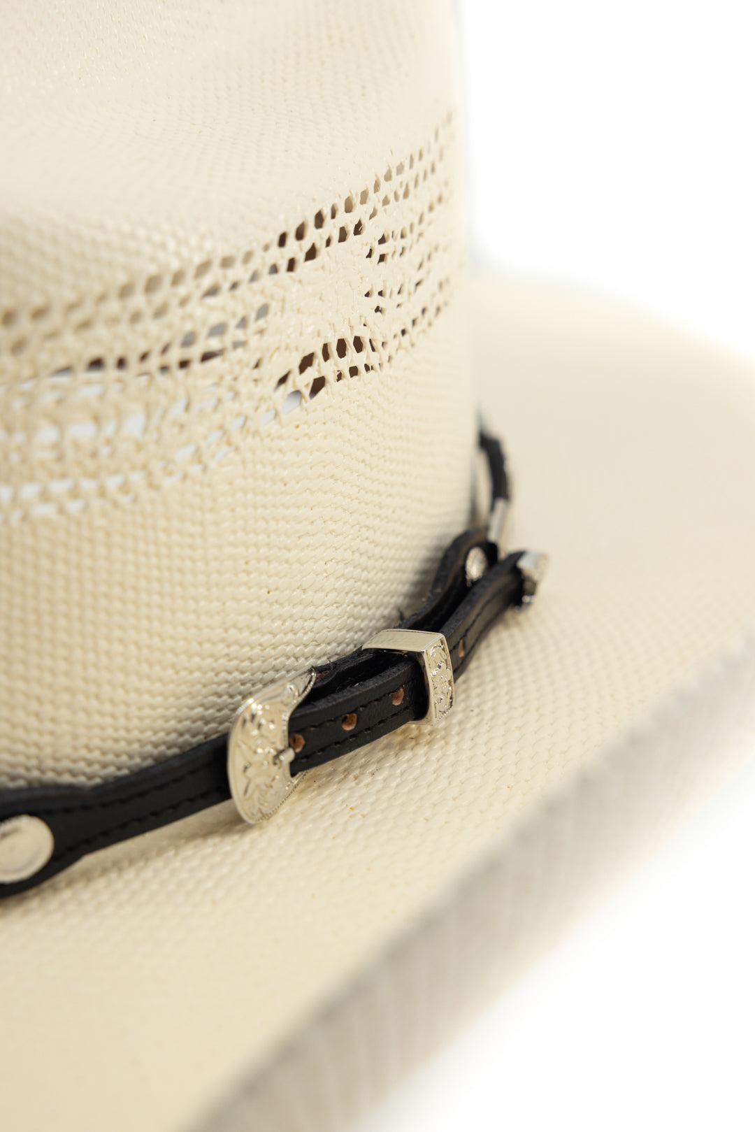 Western Silver Concho Hat Band