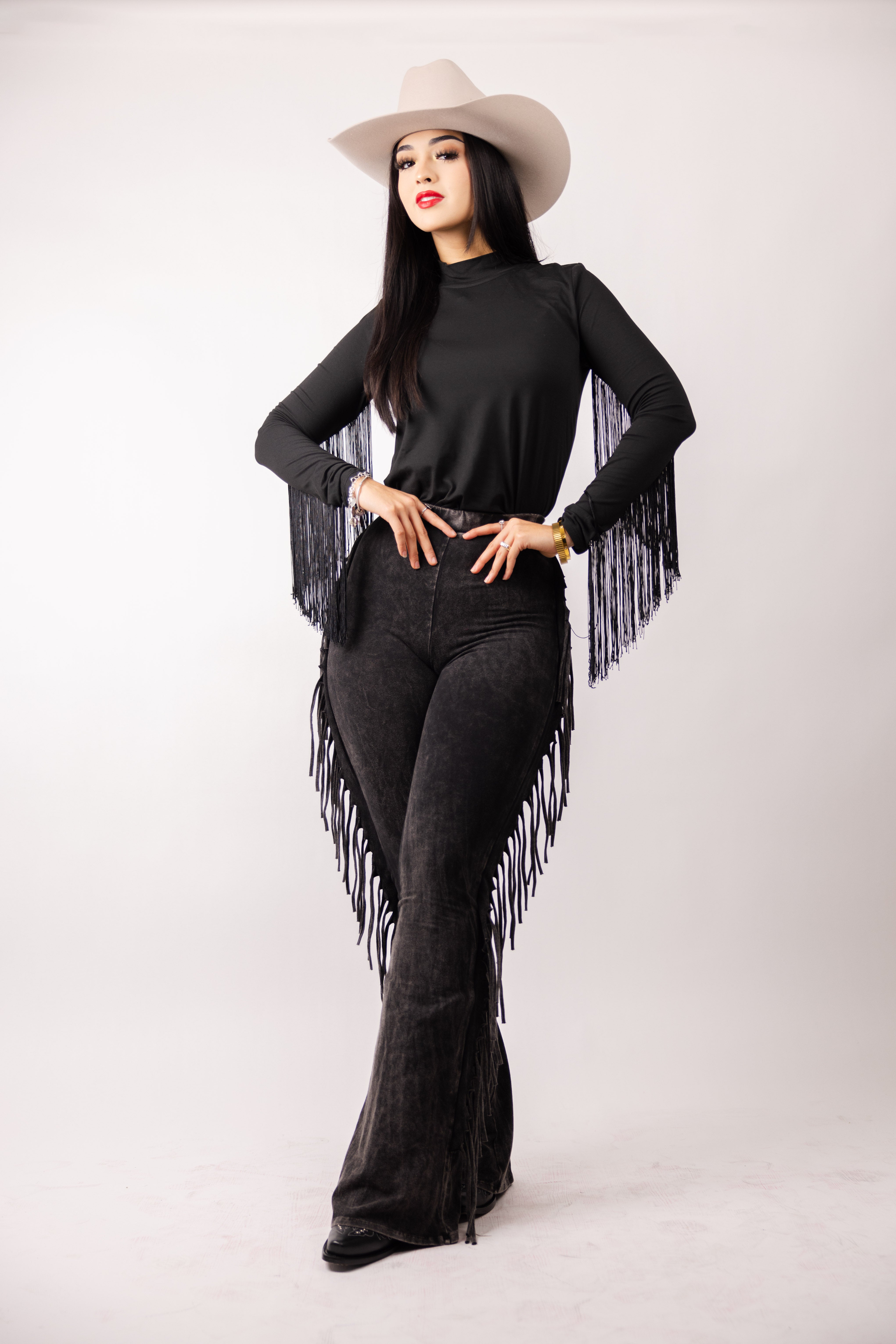 Rhea Side-Fringe Flare Pants – Rock'Em