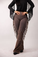 Rhea Side-Fringe Flare Pants