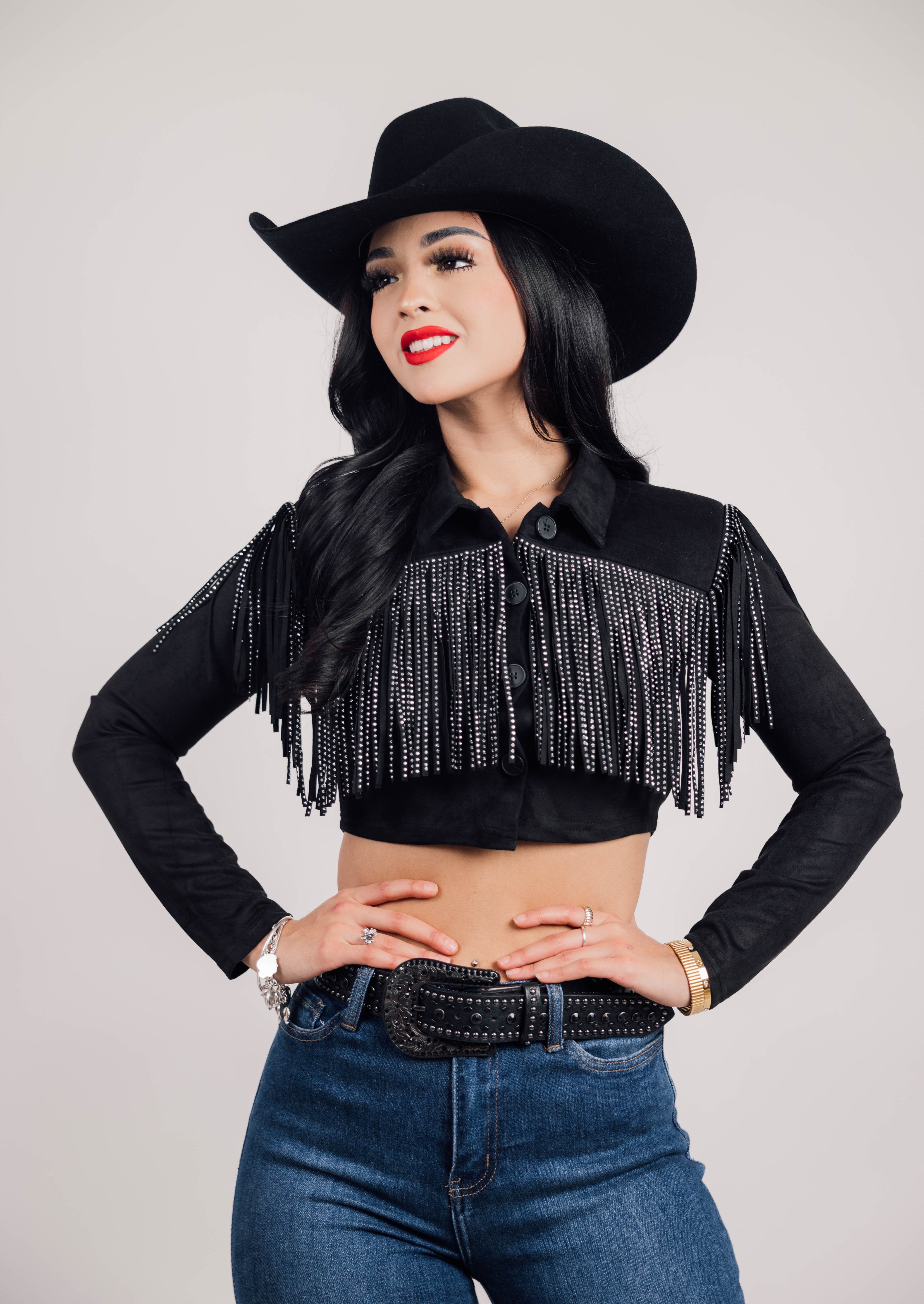 Tassel Fringe Crop Button Down Shirt