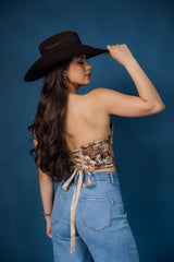 High Rise Two Back Pockets Wide Jeans