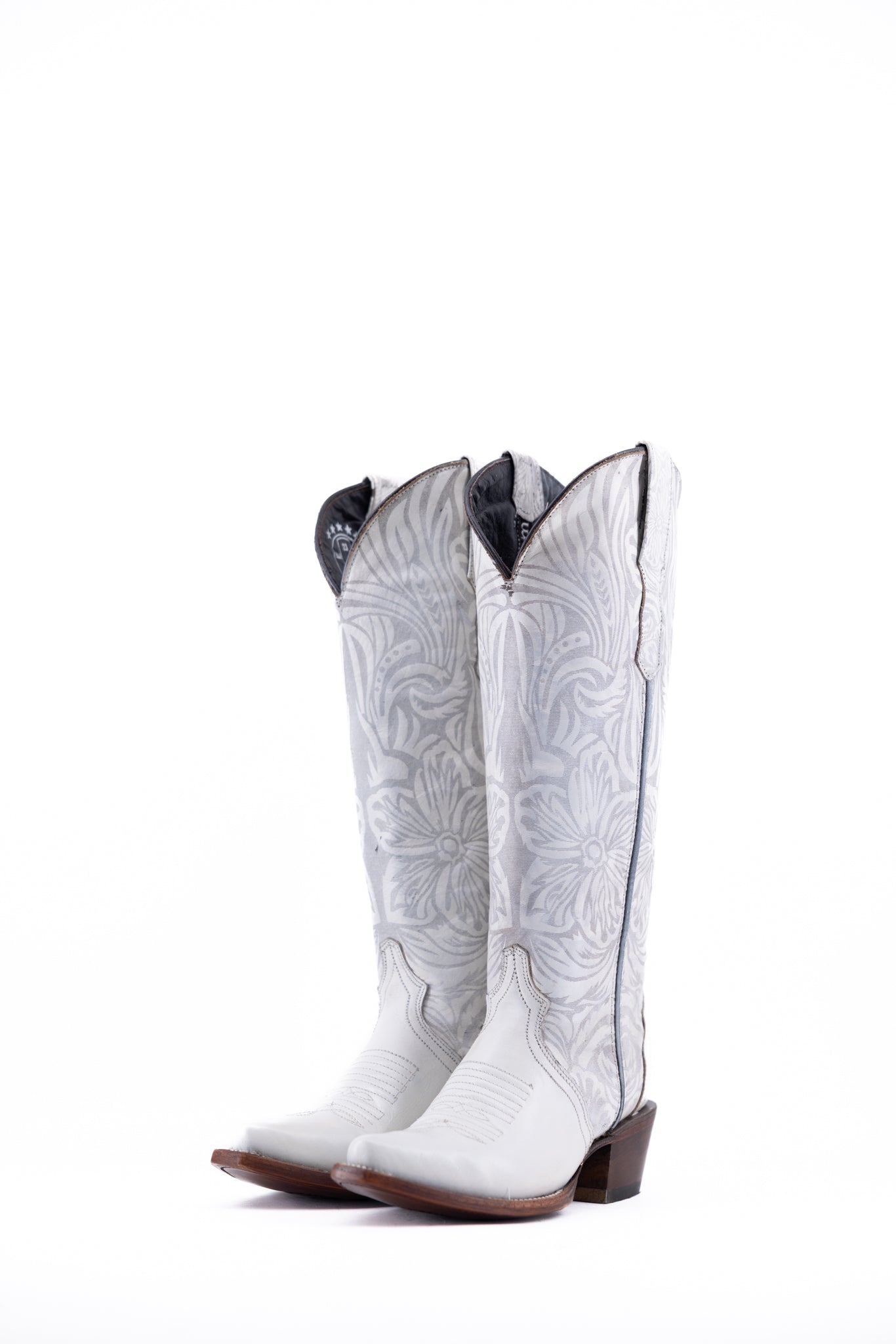 Hibiscus Flor Tall Snip Toe Cowgirl Boot