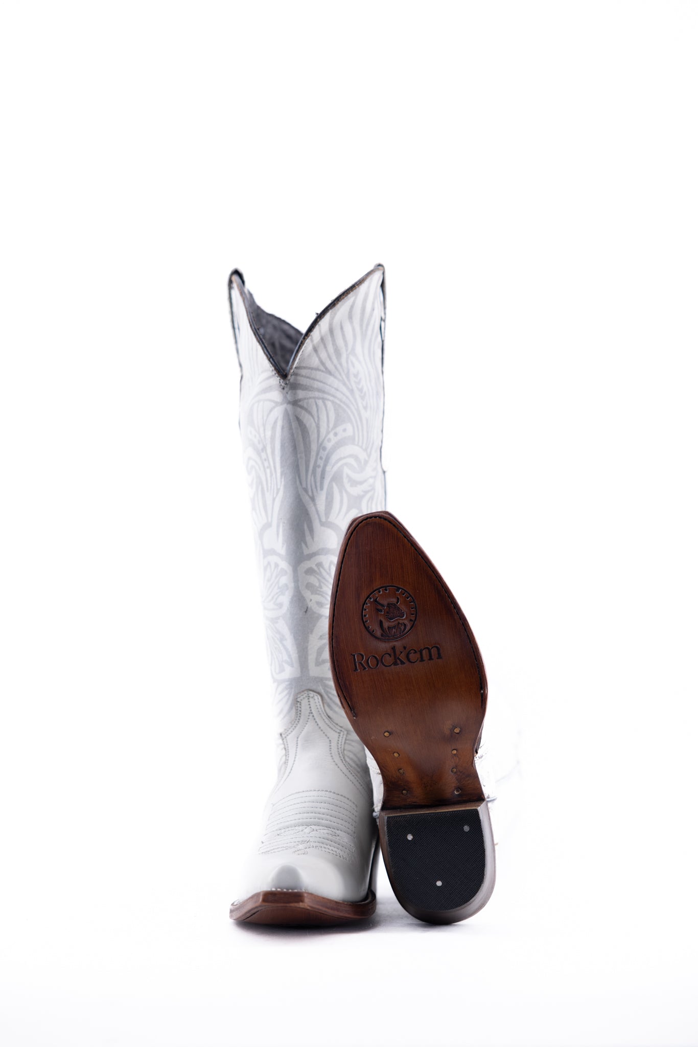 Hibiscus Flor Tall Snip Toe Cowgirl Boot