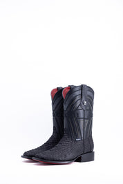 Exotic Python Red Bottom Square Toe Cowboy Boot