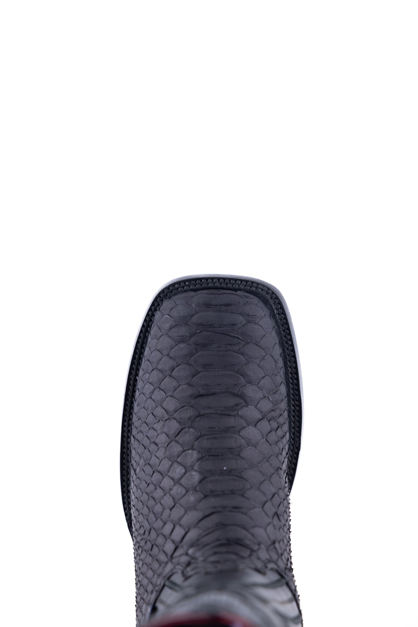 Exotic Python Red Bottom Square Toe Cowboy Boot