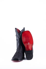 Exotic Python Red Bottom Square Toe Cowboy Boot