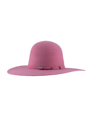 Rock'em 4X Pink Open Crown Felt Cowboy Hat