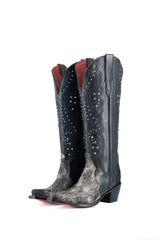 Larissa Tall Red Bottom Cowhide Snip Toe Cowgirl Boot Size 8 Box LW5