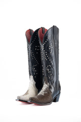 Larissa Tall Red Bottom Cowhide Snip Toe Cowgirl Boot Size 7.5 Box LW9