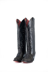 Larissa Tall Red Bottom Cowhide Snip Toe Cowgirl Boot Size 7 Box LW11