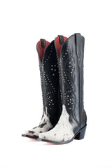 Larissa Tall Red Bottom Cowhide Snip Toe Cowgirl Boot Size 6.5 Box LW12
