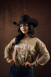 Women's Giddy Up Cowboy Long Sleeve Sweater