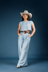Loose Fit Woven Top & Pants Set