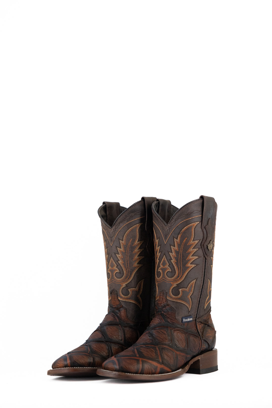 Women Big Bass Pirarucu Square Toe Cowgirl Boot