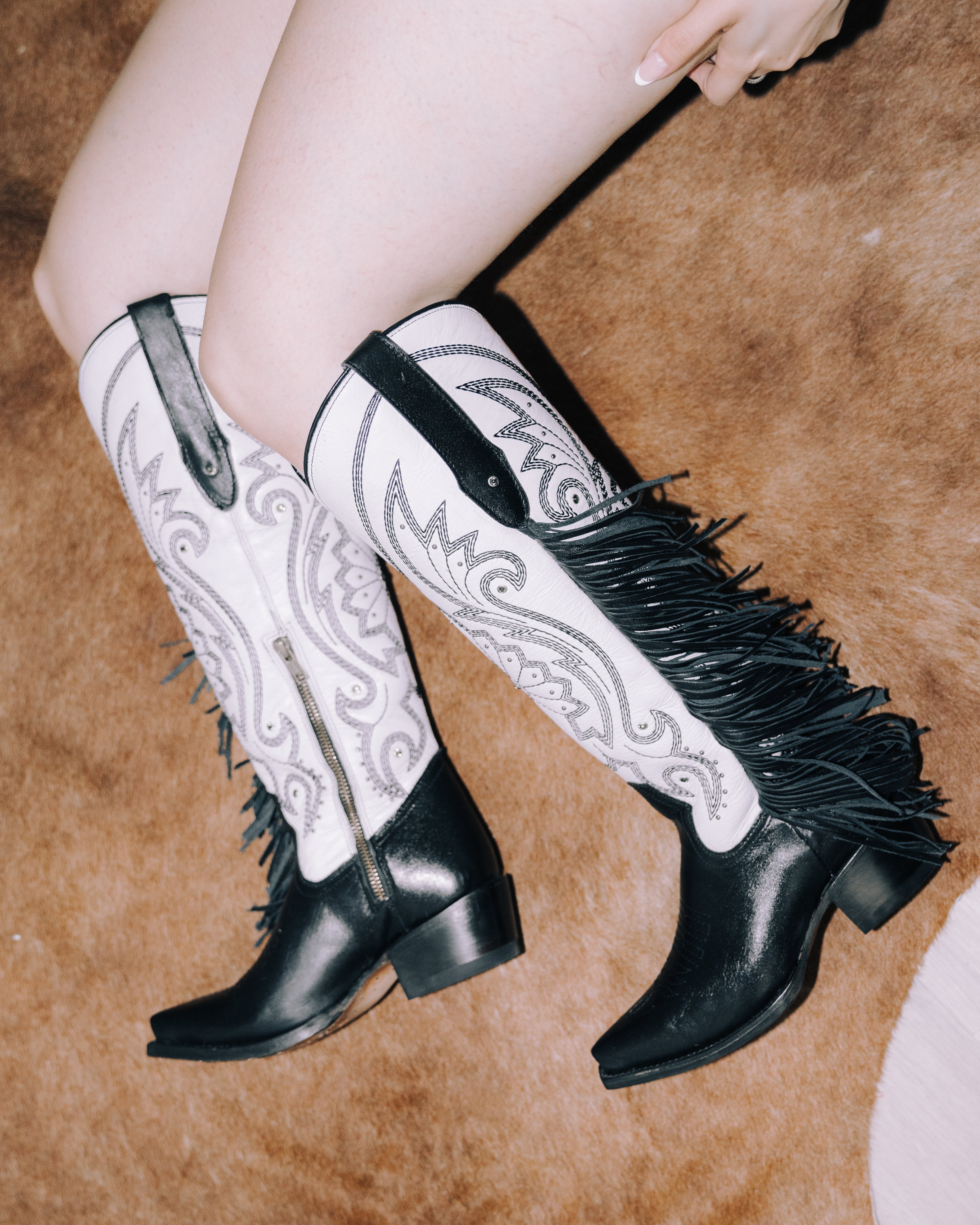 Bonie Fringe Tall Snip Toe Cowgirl Boot