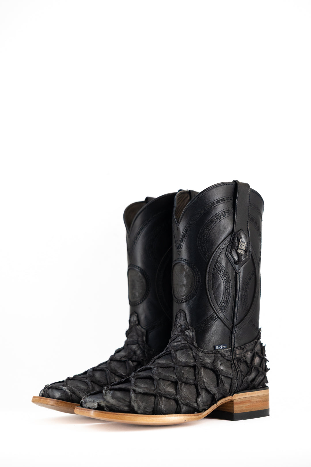 Exotic Fish Square Toe Cowboy Boot