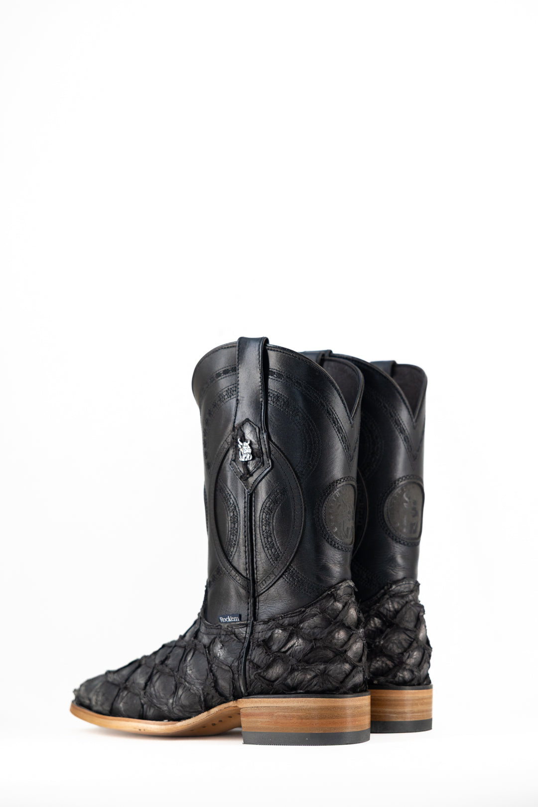 Exotic Fish Square Toe Cowboy Boot